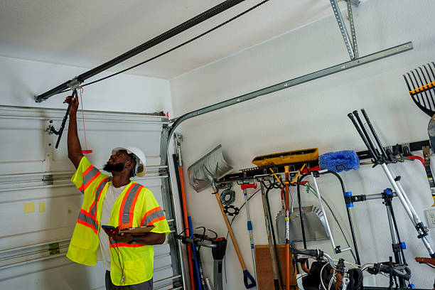 Professional Garage Door Panel Replacement technician working in Jones, OK